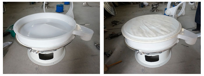 準備底座安裝底框，將篩網放在底框上